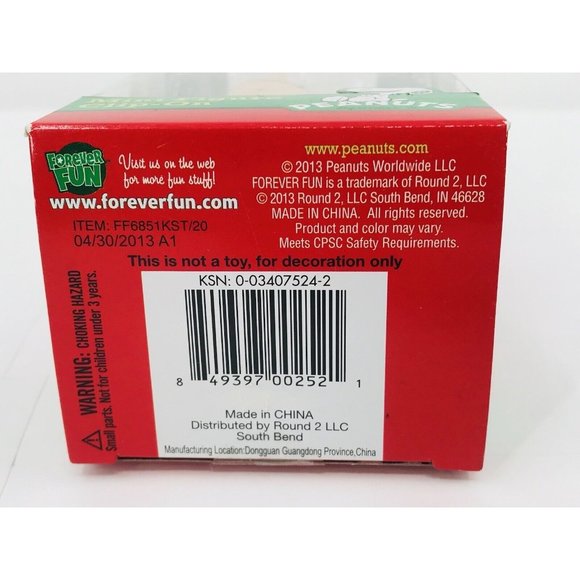 2013 Charlie Brown Lucy And Linus Christmas Ornament Mini Figure Clip On Peanuts - Picture 13 of 16